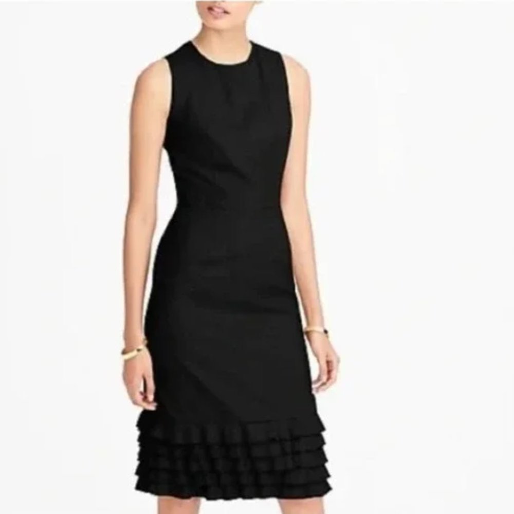 J.Crew Sheath Dress with Ruffle Hem